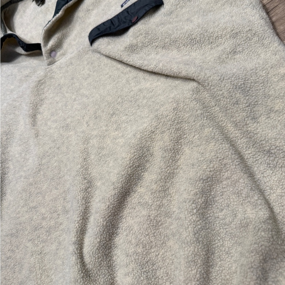 Patagonia Beige Pullover Fleece with Navy Trim - Picture 6 of 10